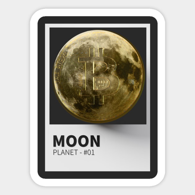 Bitcoin Moon Sticker by Fanbros_art